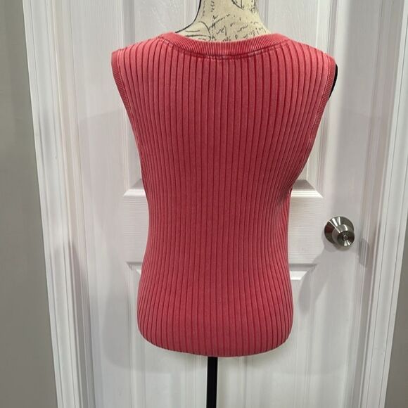 TOMMY HILFIGER RIBBED SWEATER. CORAL - Picture 3 of 5